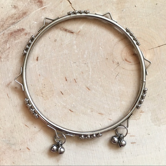 Silver Bangle Boho Bracelets Set - Picture 2 of 4